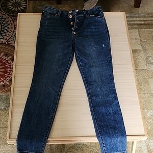 STS Blue Women's Dark Indigo Skinny Jeans with Button-Fly